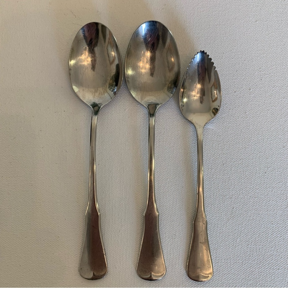3 Oneida Community PATRICK HENRY Stainless Glossy 6.75" Spoons Grapefruit 6" Set